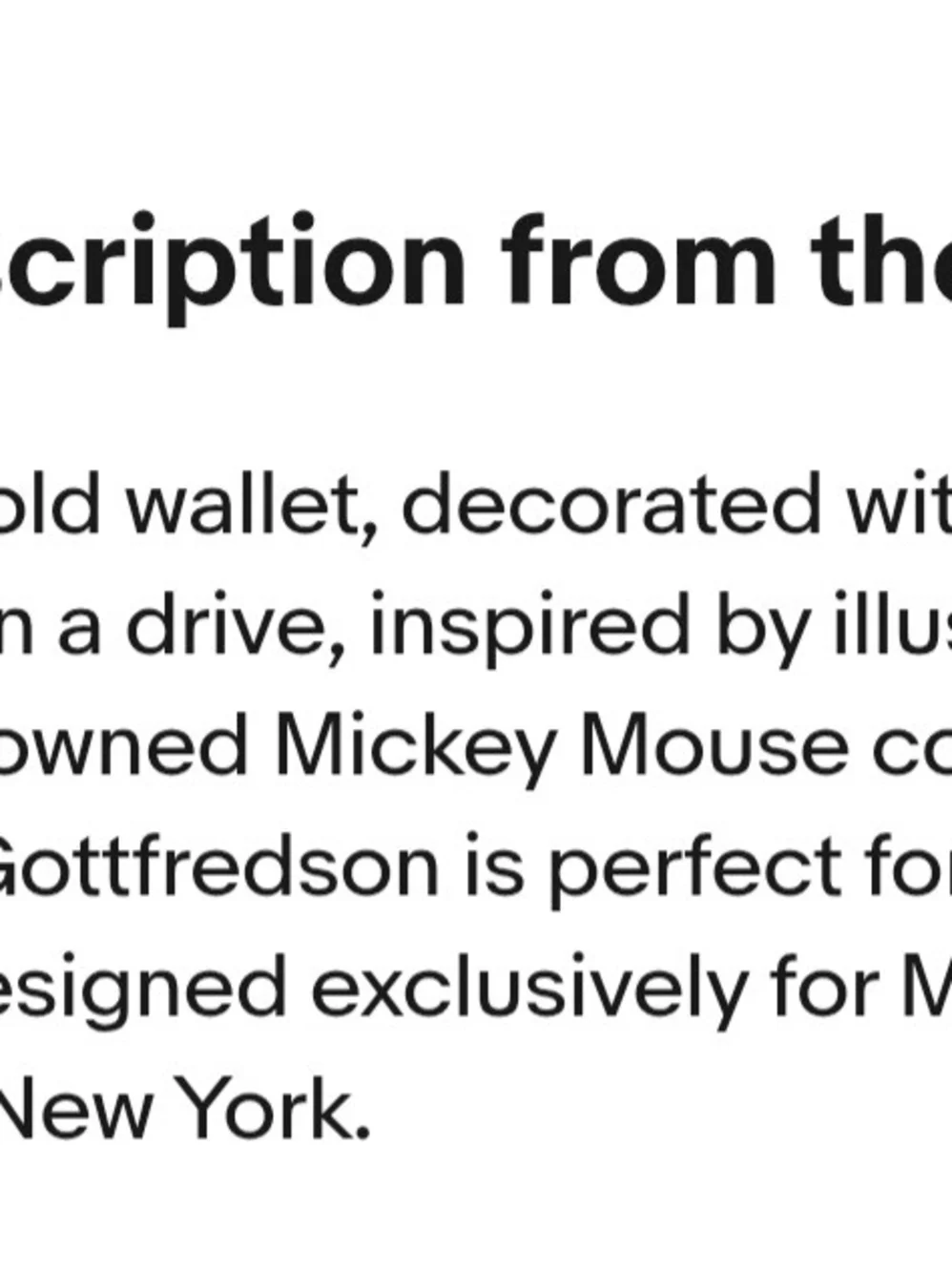 Kate Spade x Disney Minnie Car Parchment Small Bifold Wallet - Picture 3 of 9